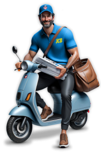 distributeur de fllyer en scooter